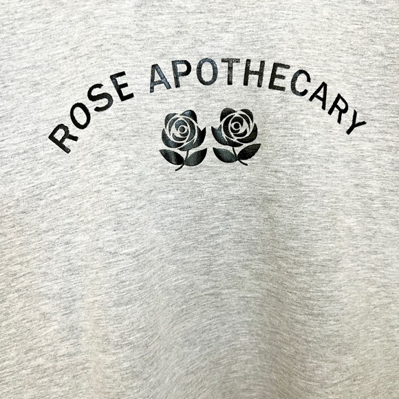 Women's Heather Gray "Rose Apothecary" Pullover Sweatshirt Size XL - Picture 2 of 5